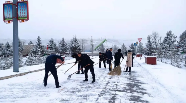 文明创建我先行——天行官方组织员工开展积雪清扫活动(图2)